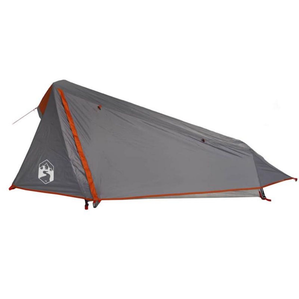 VIDAXL Tente de camping tunnel 1 personne gris et orange imperméable