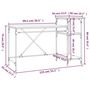 Voir la diapositive 6 : VIDAXL Bureau et etageres chene sonoma 135x50x90cm bois ingenierie/fer