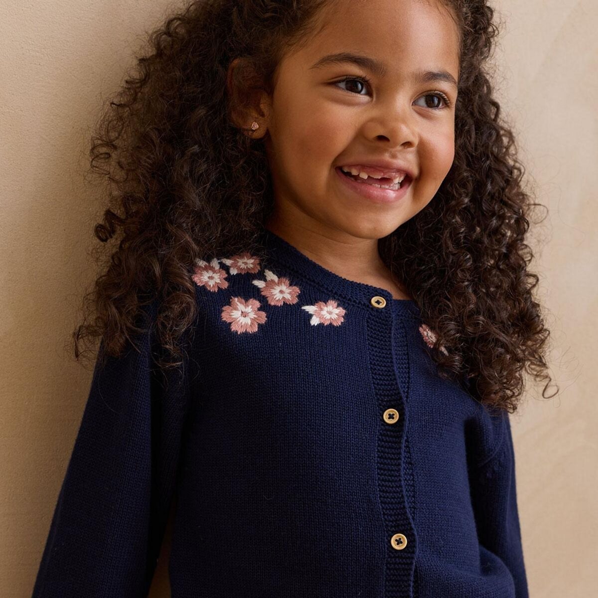 Petit Béguin Gilet enfant en tricot Céleste