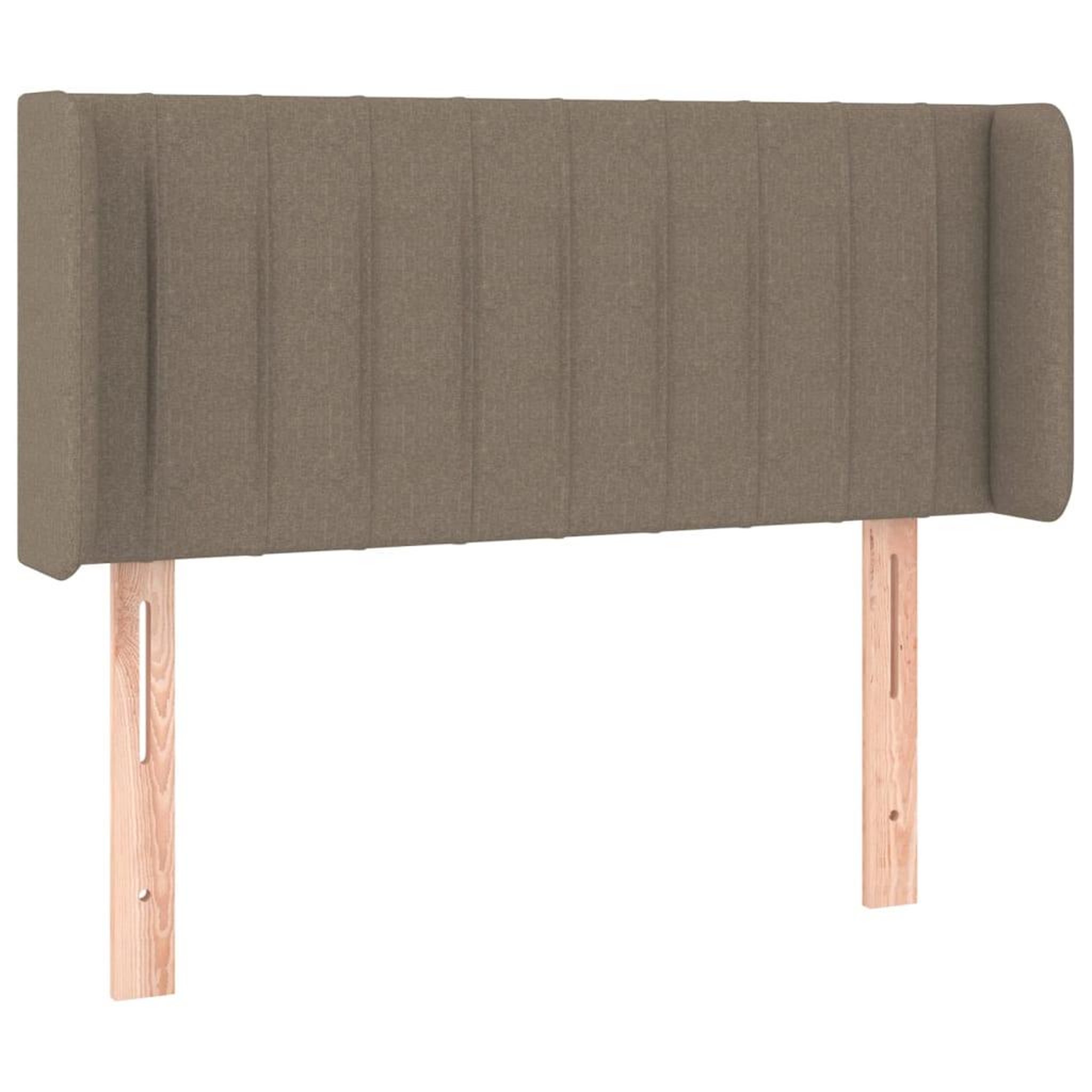 Voir la diapositive 2 : VIDAXL Tete de lit avec oreilles Taupe 93x16x78/88 cm Tissu