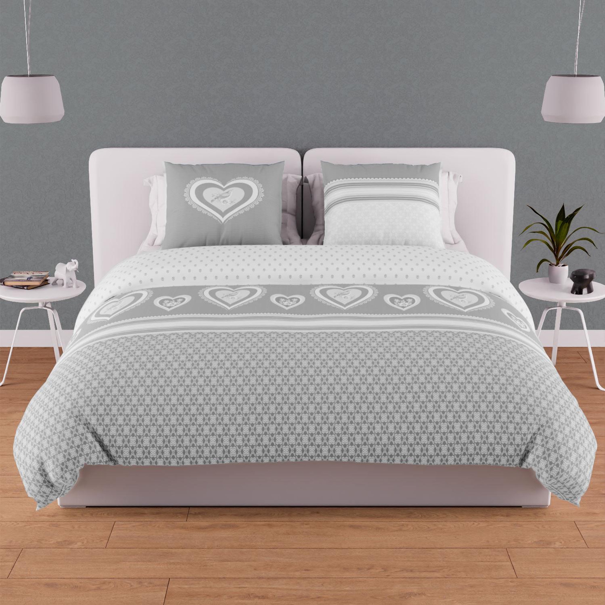 Voir la diapositive 1 : SOLEIL D'OCRE Parure housse de couette en coton 57 fils PASSION, par Soleil d'ocre