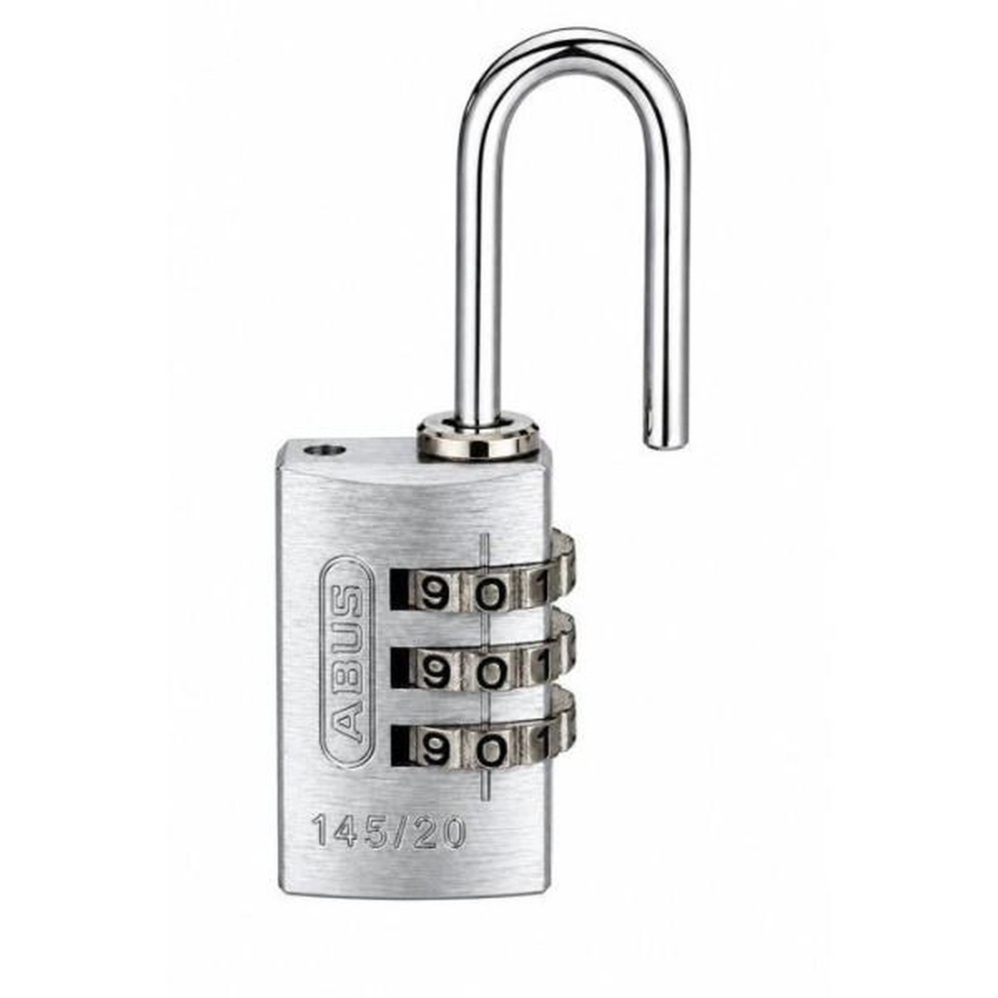 Voir la diapositive 5 : ABUS Cadenas a combinaison - ABUS - 145/20 - 3 chiffres - Aluminium argent - Compact et léger