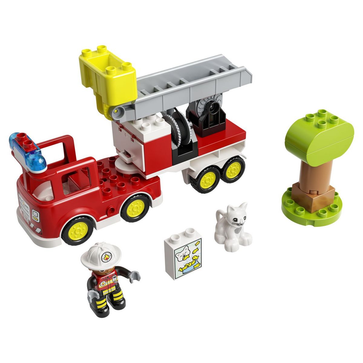 LEGO DUPLO Town 10969 - Le Camion de Pompiers, Jouet Enfants 2 Ans, avec Lumières et Sirène