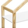Voir la diapositive 3 : ATMOSPHERA Bibliothèque Maison 3 étages avec tiroir de rangement en Bois de Pin - Hauteur 120,50 cm - Blanc et bois