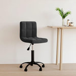 VIDAXL Chaise pivotante de bureau Noir Velours