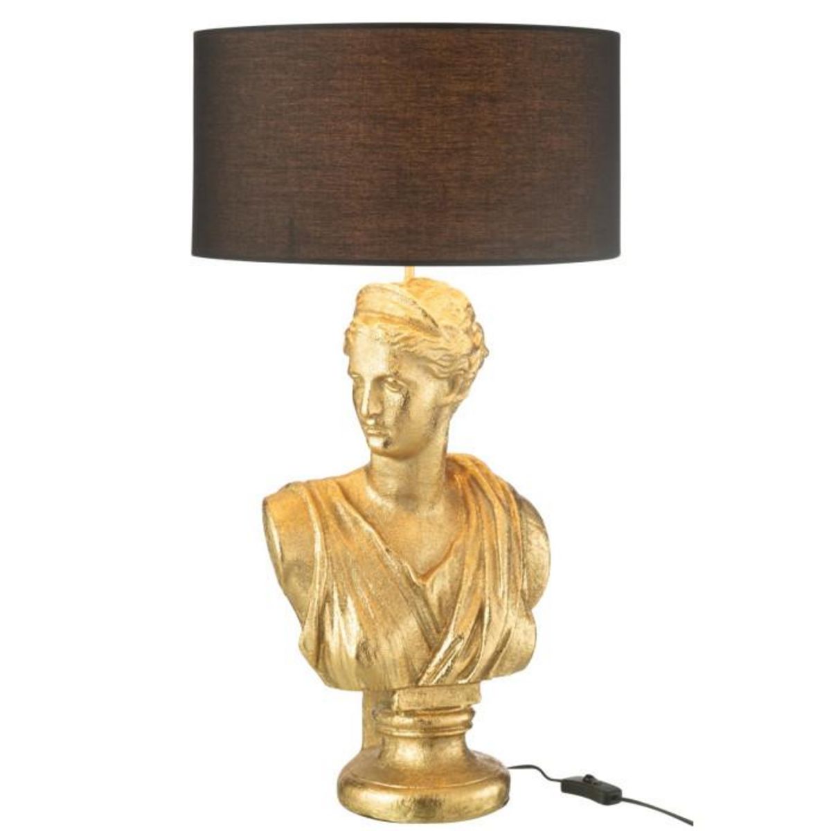 Paris Prix Lampe à Poser Femme  Buste  72cm Or