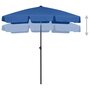 Voir la diapositive 3 : VIDAXL Parasol de plage bleu azure 180x120 cm
