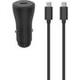Voir la diapositive 2 : ADEQWAT Chargeur allume cigare 30W USB-C + Cable USB-C 1m noir