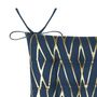 Voir la diapositive 2 : Lovely Casa Lot de 4 galettes de chaise 16 points 38x38 Houston bleu coton