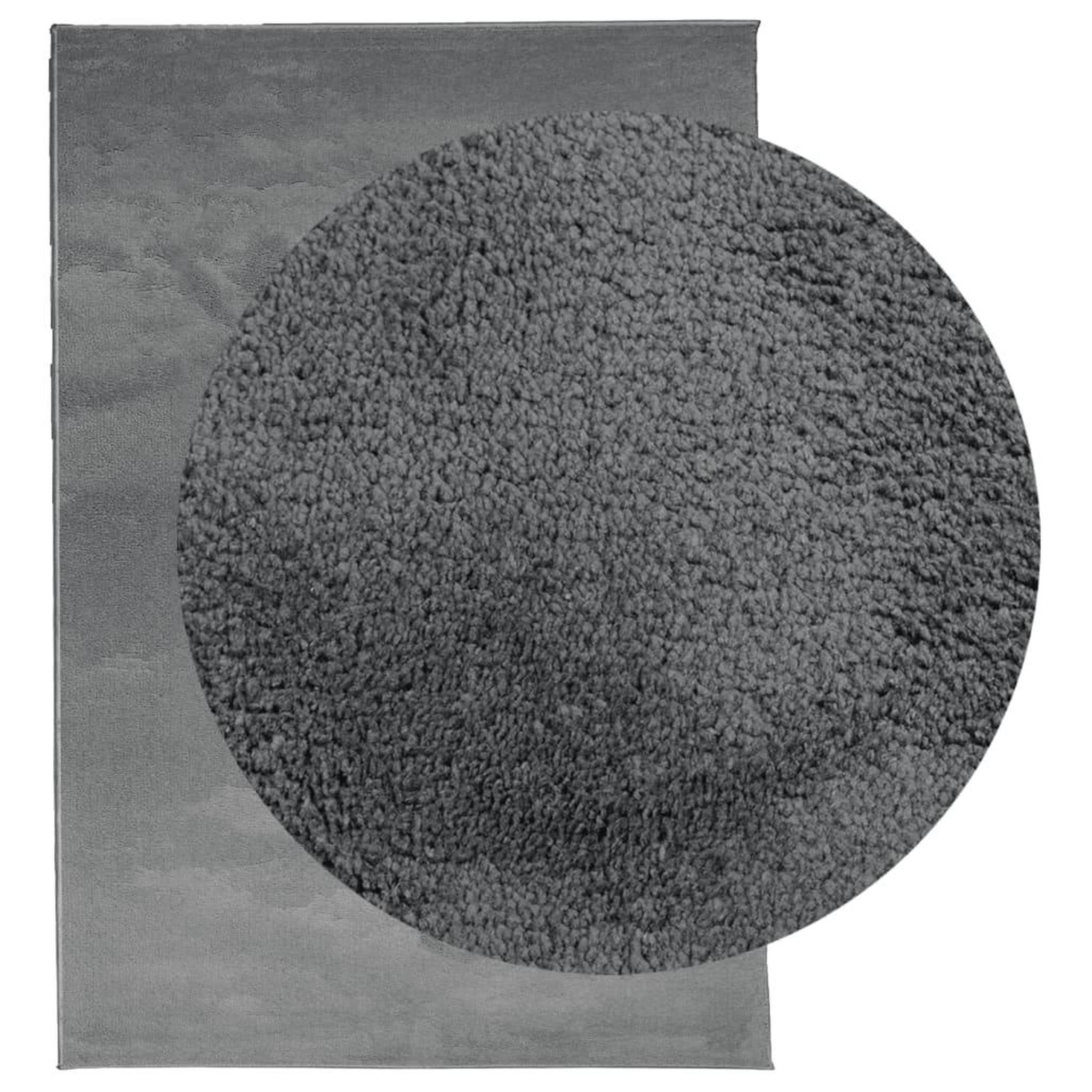 Voir la diapositive 3 : VIDAXL Tapis OVIEDO a poils courts anthracite 160x230 cm