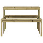 Voir la diapositive 4 : VIDAXL Table de pique-nique 110x134x75 cm bois de pin impregne