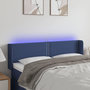 Voir la diapositive 1 : VIDAXL Tete de lit a LED Bleu 147x16x78/88 cm Tissu