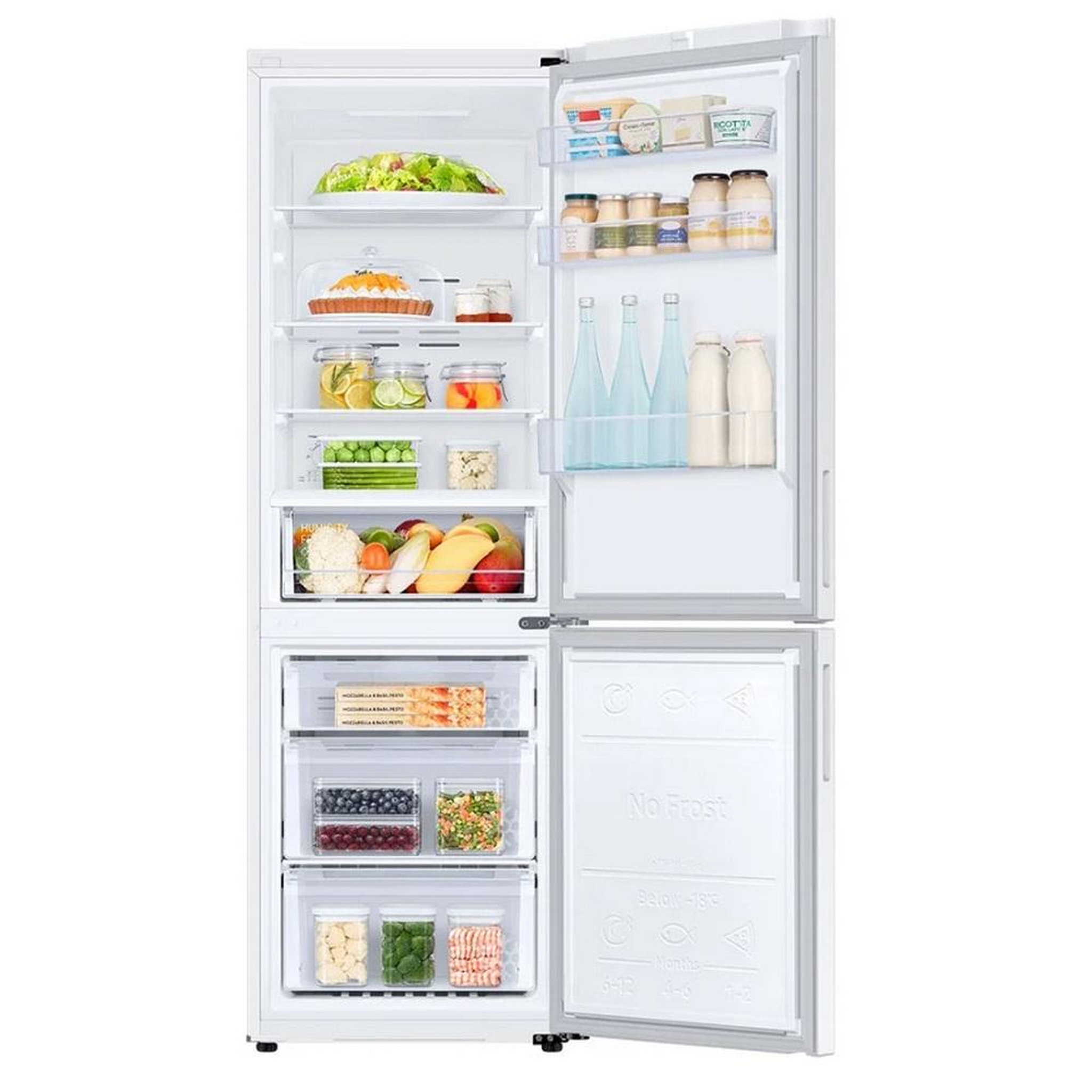 Voir la diapositive 3 : Samsung Réfrigérateur combiné 60cm 344l nofrost, blanc - rb33b610eww