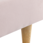 Voir la diapositive 3 : ID MARKET Lit double scandinave BALTA avec tête de lit et sommier 140 x 190 cm tissu rose clair effet velours