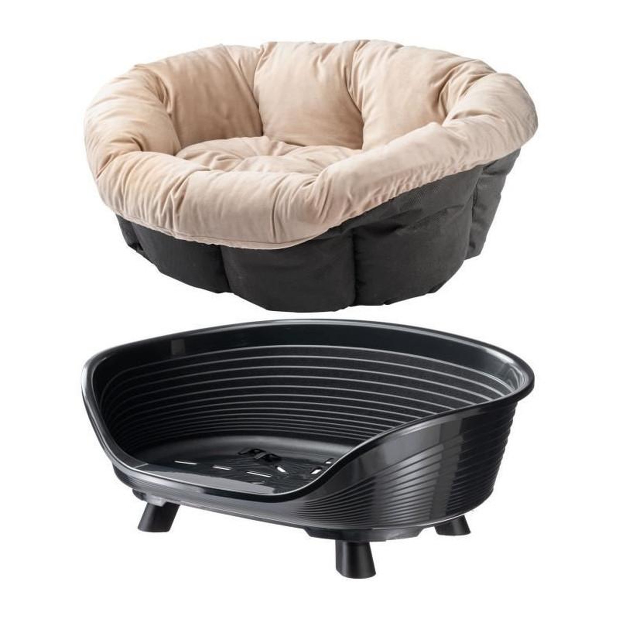 Voir la diapositive 2 : Ferplast Corbeille - FERPLAST - SOFA THRONE 6 - Avec coussin - Noir