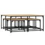 Voir la diapositive 2 : VIDAXL Tables basses gigognes 5 pcs chêne sonoma bois d ingénierie