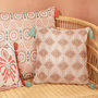 Voir la diapositive 5 : ATMOSPHERA Coussin Déco Jacquard  Ikat  38x38cm Multicolore
