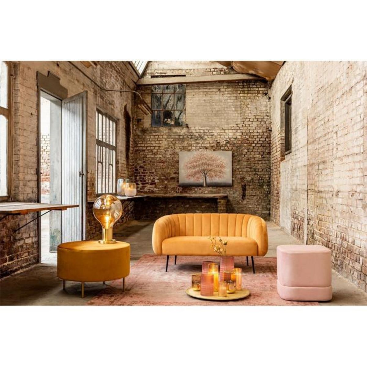 Paris Prix Lampe à Poser en Verre Led  Bright  20cm Or