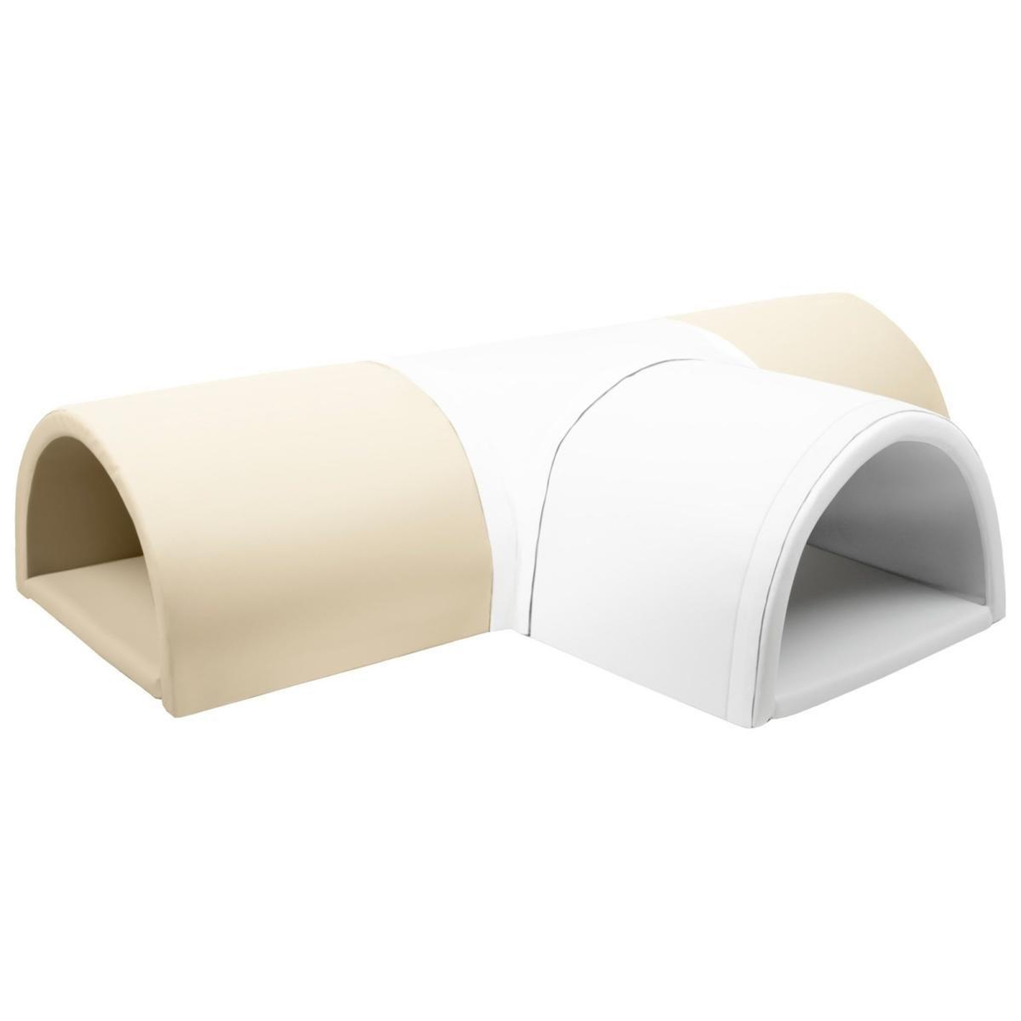 VELINDA Tunnel en T 4 pièces en mousse — blanc, cappuccino