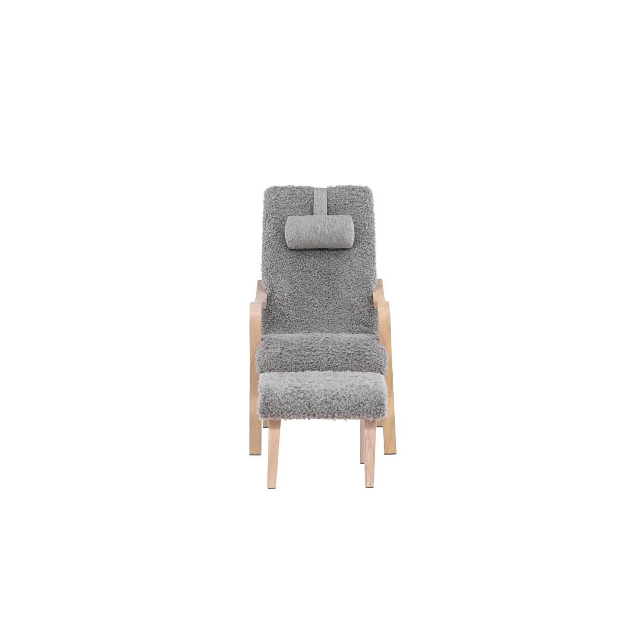 Voir la diapositive 2 : Paris Prix Fauteuil avec repose-pieds  faro  107cm gris