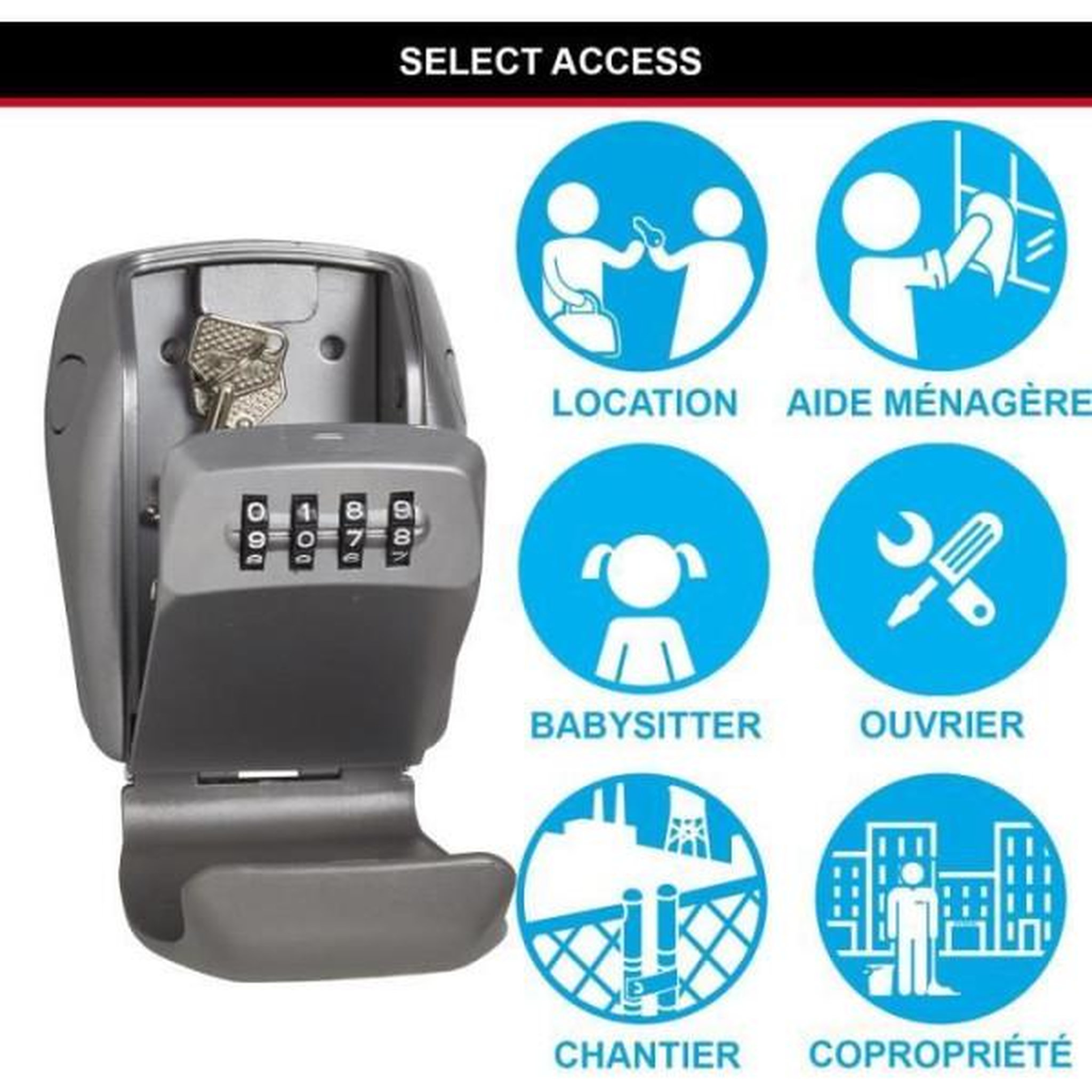 Voir la diapositive 3 : Master lock Boite a clés sécurisée - master lock - 5415eurd - produit certifié - select access partagez vos clés en toute sécurité