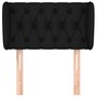 Voir la diapositive 3 : VIDAXL Tete de lit avec oreilles Noir 83x23x78/88 cm Tissu