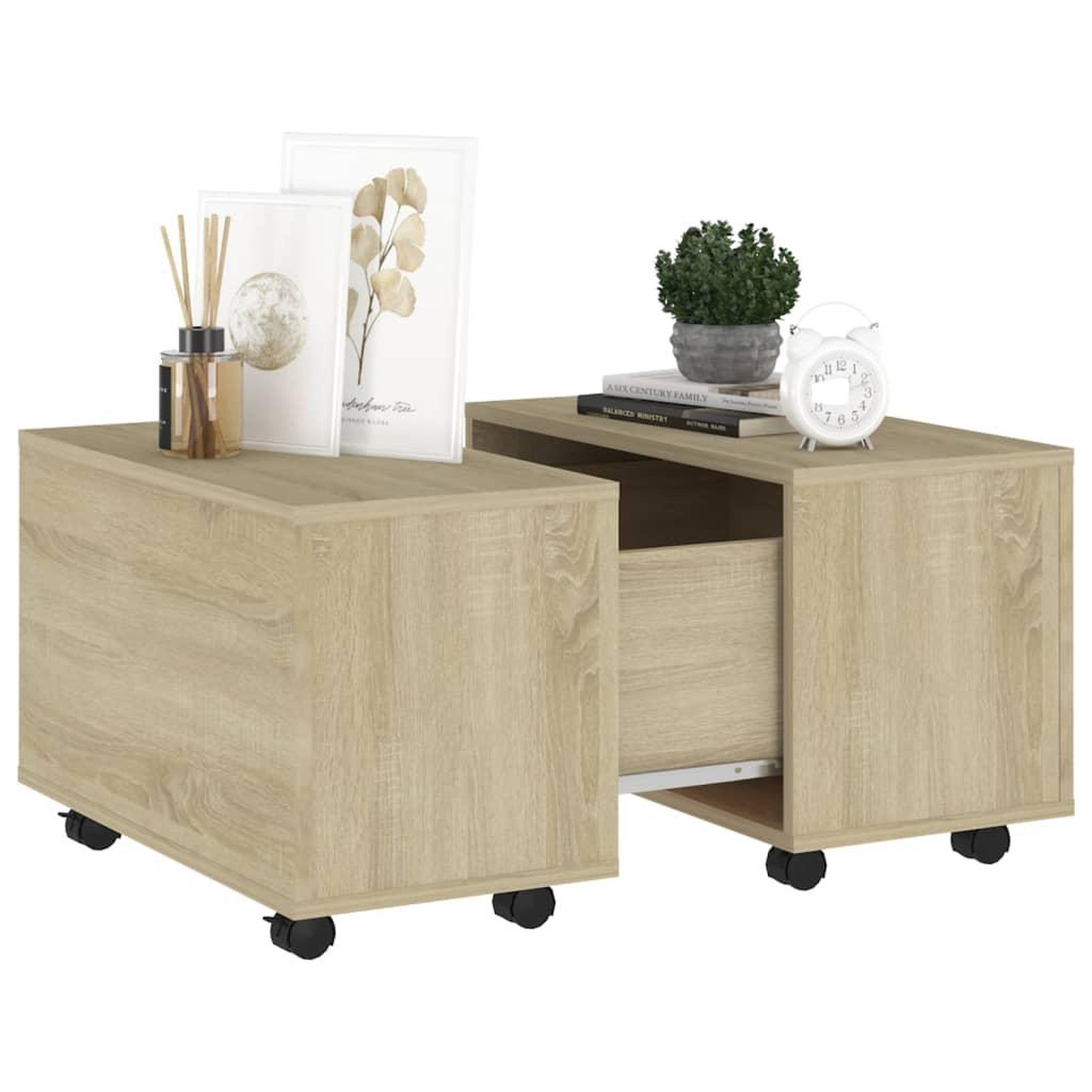 Voir la diapositive 4 : VIDAXL Table basse chene sonoma 60x60x38 cm bois d'ingenierie