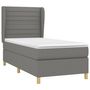 Voir la diapositive 3 : VIDAXL Sommier a lattes de lit avec matelas Gris fonce 80x200 cm Tissu