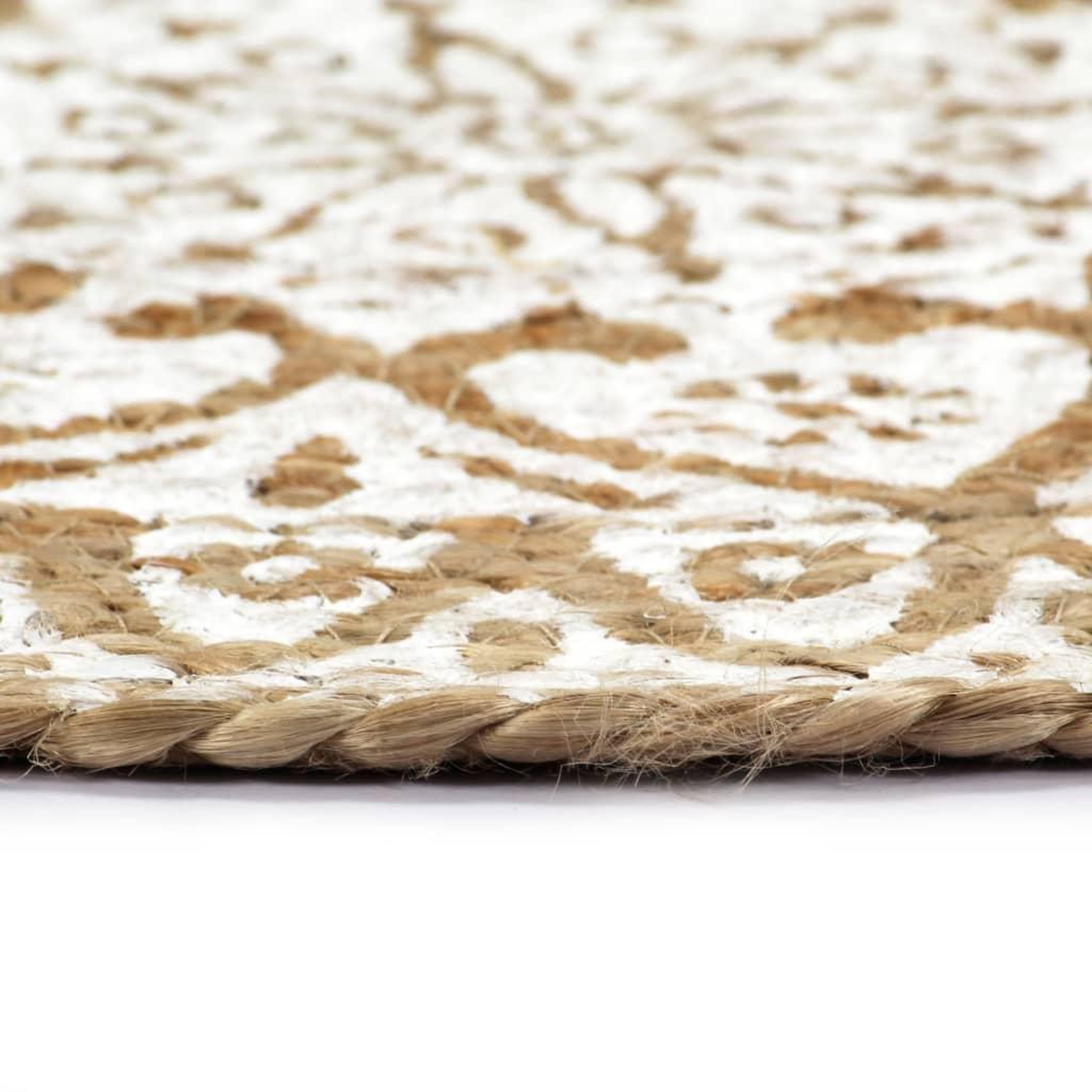 Voir la diapositive 3 : VIDAXL Napperons 6 pcs Blanc 38 cm Rond Jute