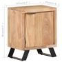 Voir la diapositive 6 : VIDAXL Table de chevet 40x30x50 cm Bois d'acacia avec bord naturel