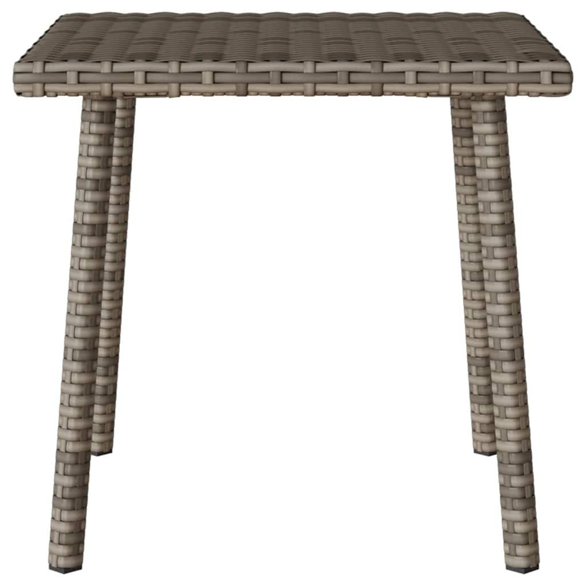 Voir la diapositive 4 : VIDAXL Table basse de jardin rectangulaire gris 40x40x37 cm rotin