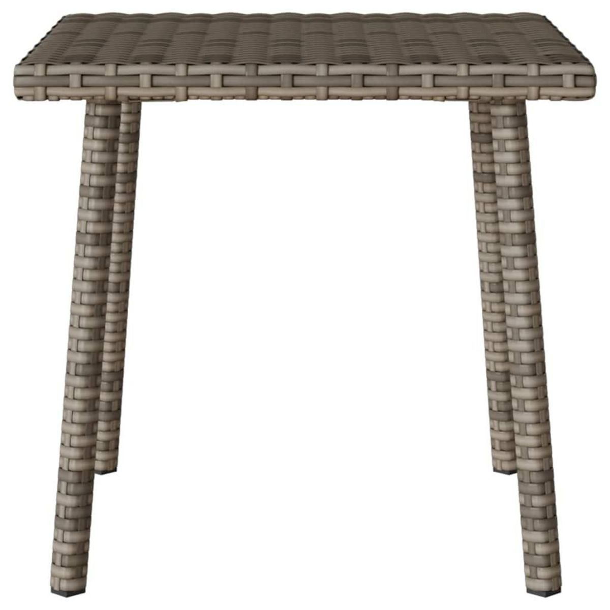 VIDAXL Table basse de jardin rectangulaire gris 40x40x37 cm rotin
