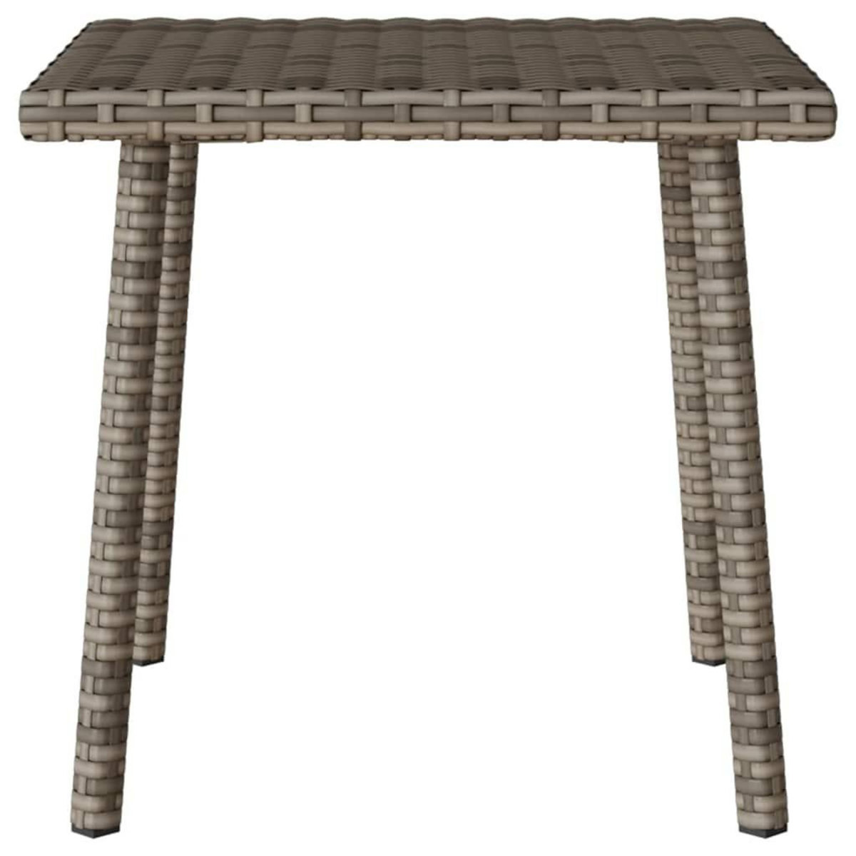 VIDAXL Table basse de jardin rectangulaire gris 40x40x37 cm rotin