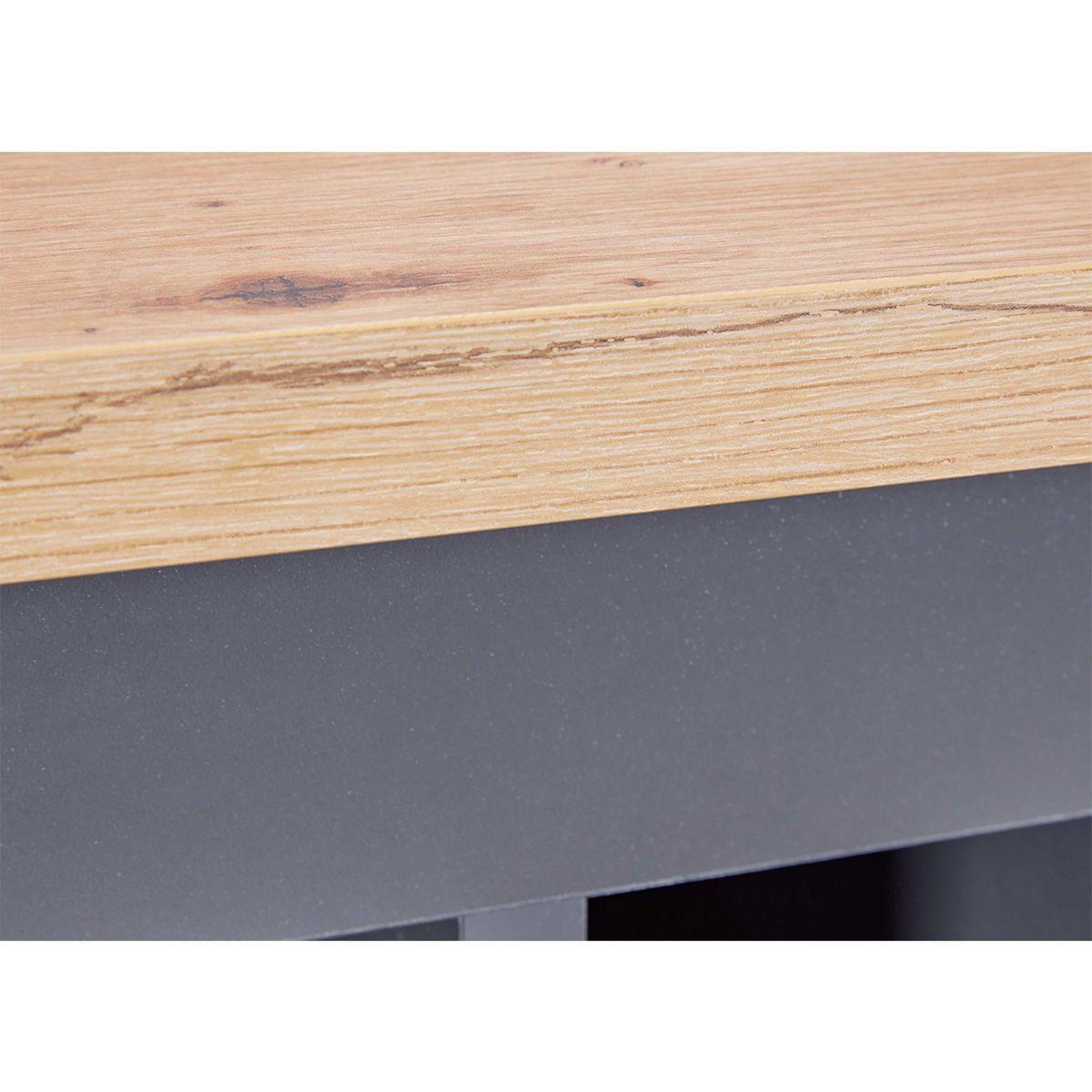 Voir la diapositive 6 : INTERLINK Buffet avec range-bouteilles  nichole  124cm anthracite