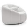 Voir la diapositive 2 : Paris Prix Fauteuil Design Bouclette  Spenser  103cm Blanc