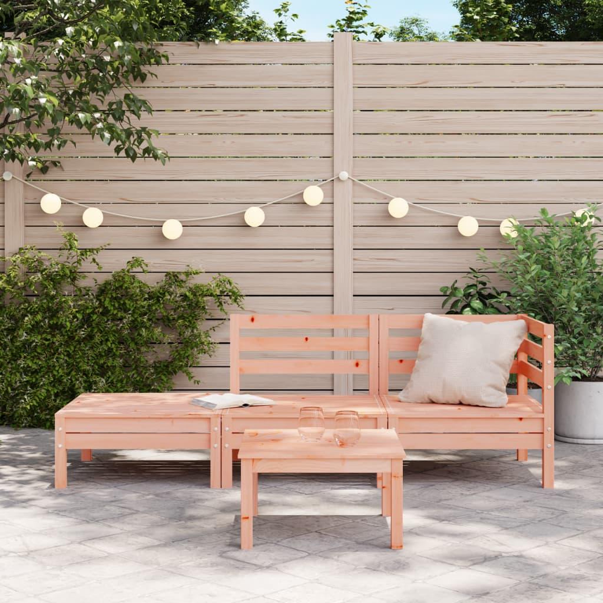 Voir la diapositive 3 : VIDAXL Canape de jardin 3 places bois massif de douglas