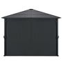 Voir la diapositive 3 : VIDAXL Tonnelle avec rideau Aluminium 3x3 m Noir