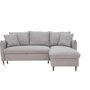 Voir la diapositive 1 : MARKET24 Canapé d'angle convertible réversible 4 places GERAUD - Tissu Gris - Coffre de rangement - L 210 x P 147 x H 90 cm
