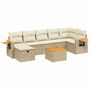 Voir la diapositive 2 : VIDAXL Salon de jardin avec coussins 8 pcs beige resine tressee
