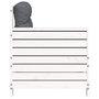 Voir la diapositive 5 : VIDAXL Canape de jardin accoudoir avec coussin blanc bois massif pin
