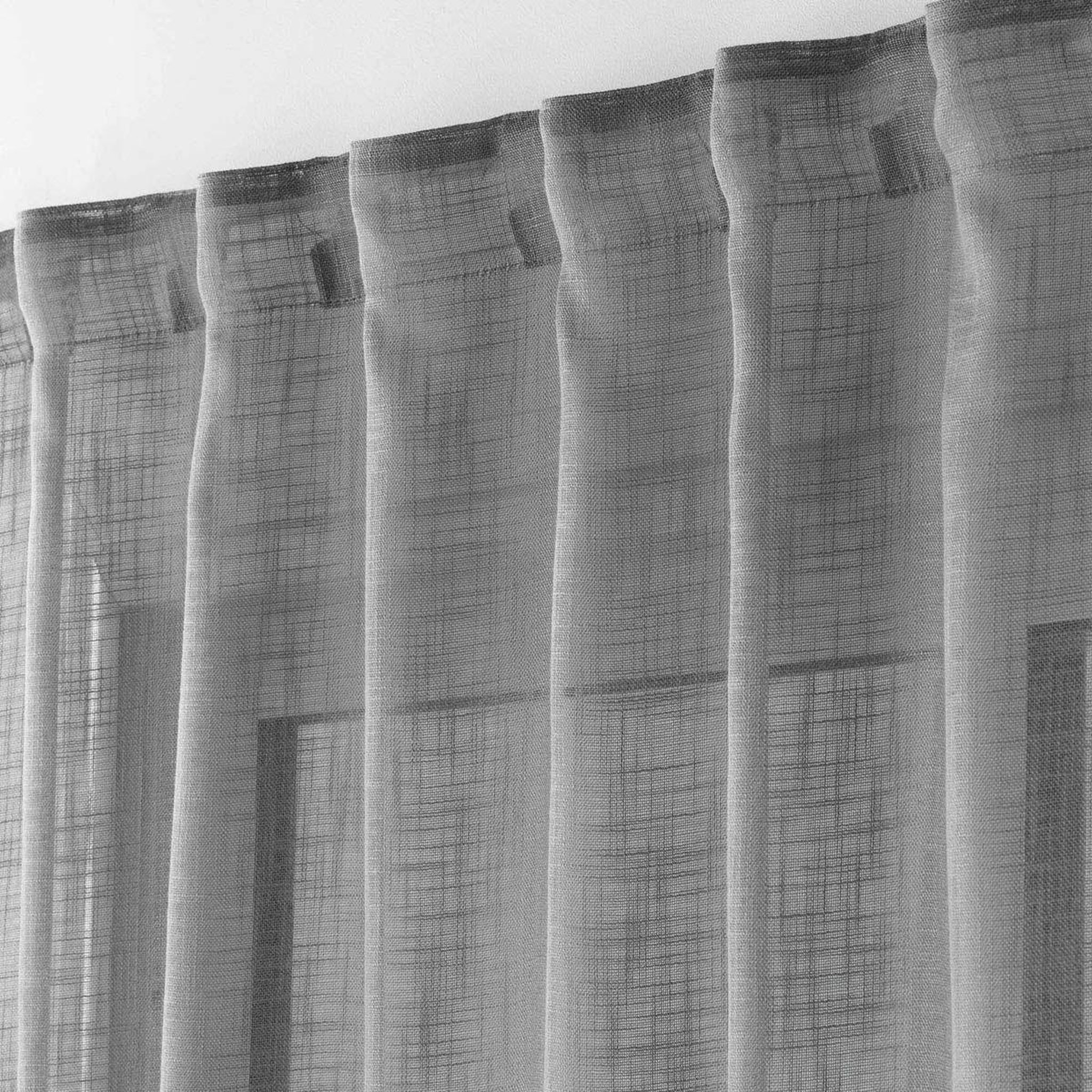 Voir la diapositive 3 : Douceur d'Intérieur Rideau voilage à passants  haltona  140x240cm gris