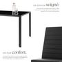 Voir la diapositive 3 : tectake Ensemble table et chaises de salle à manger en acier noir