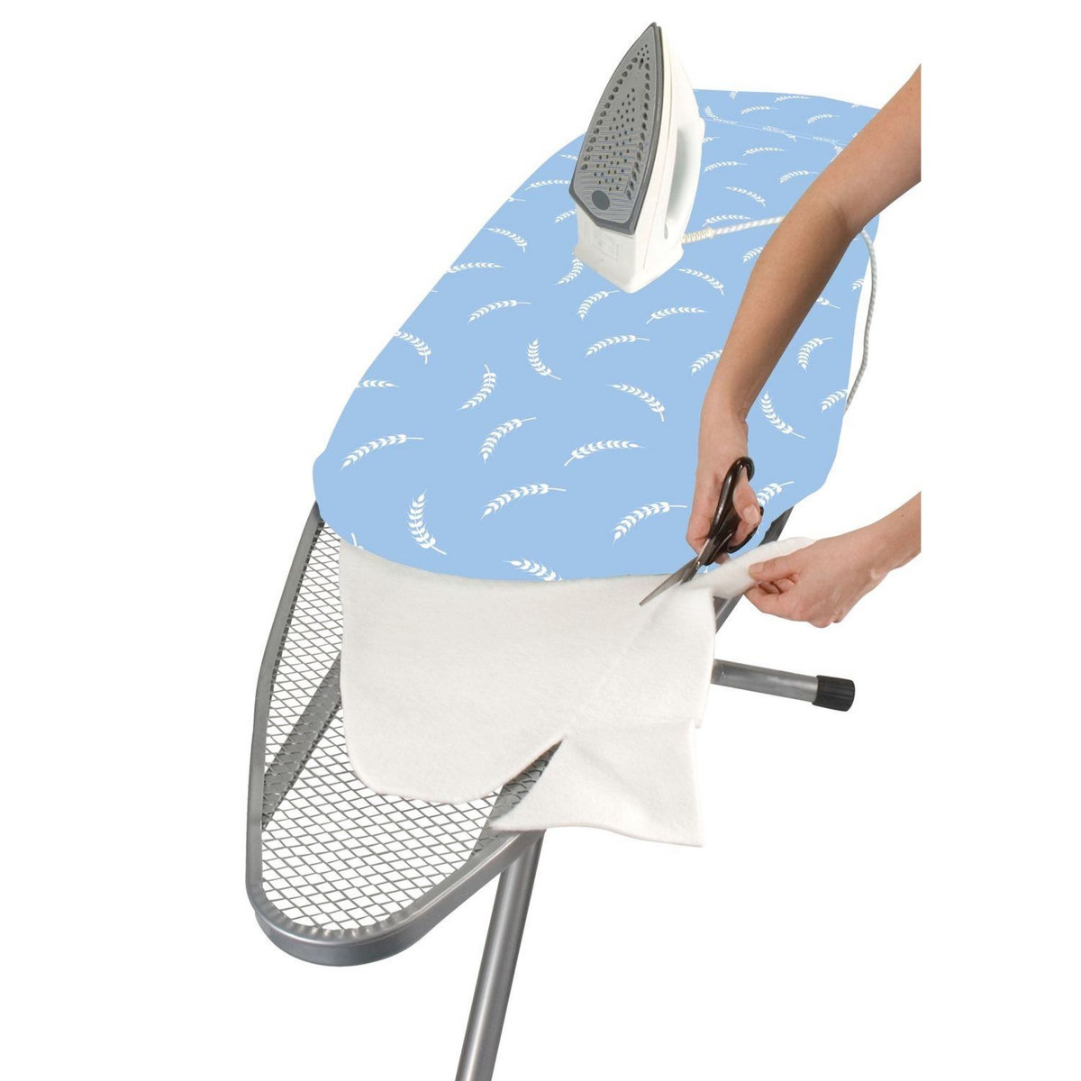 Wenko Mousse rembourrage de remplacement pour repassage en molleton - 130 cm x 52 cm - Bleu