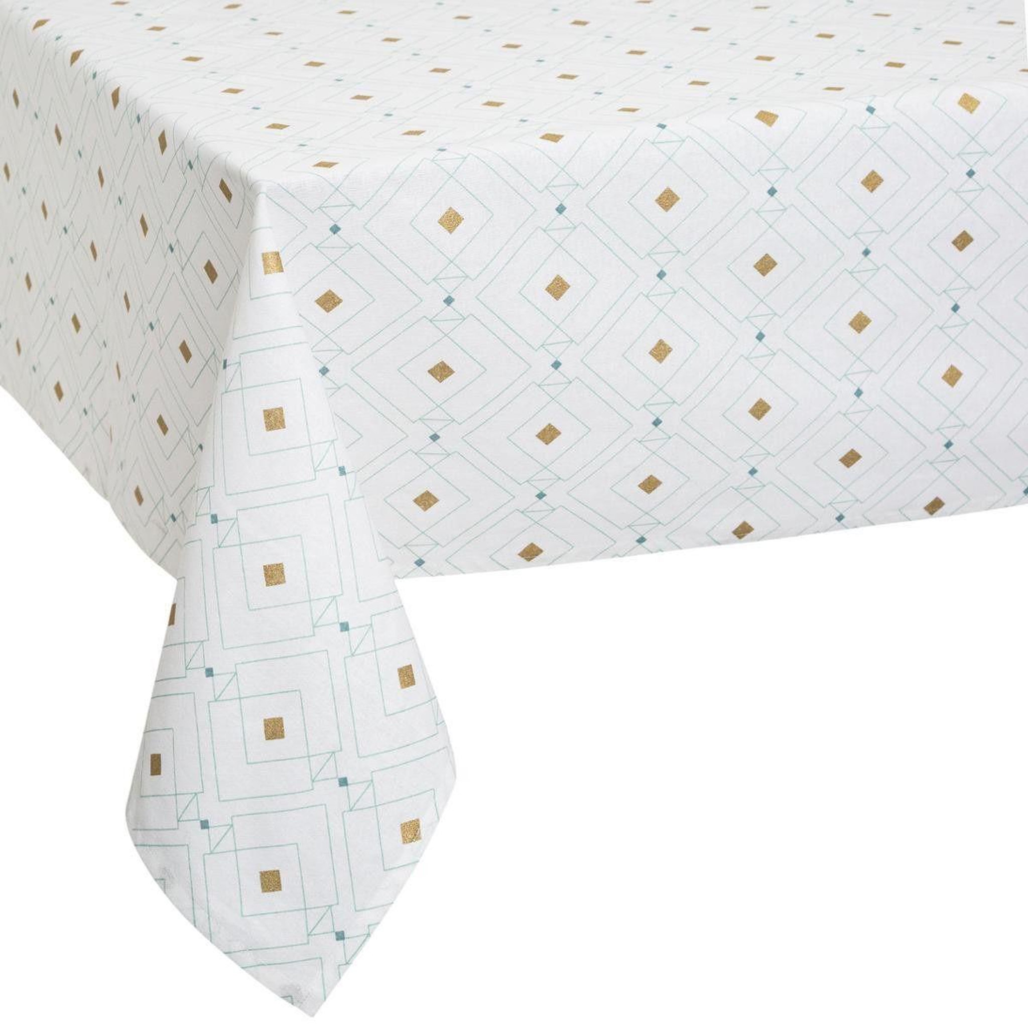 ATMOSPHERA Nappe rectangulaire imprimé  ora  140x240cm blanc