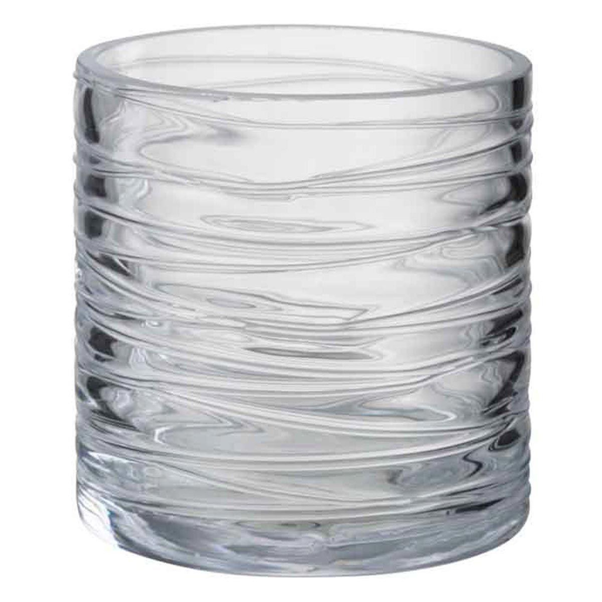 J-LINE Photophore Design  Lignes Verre  12cm Transparent