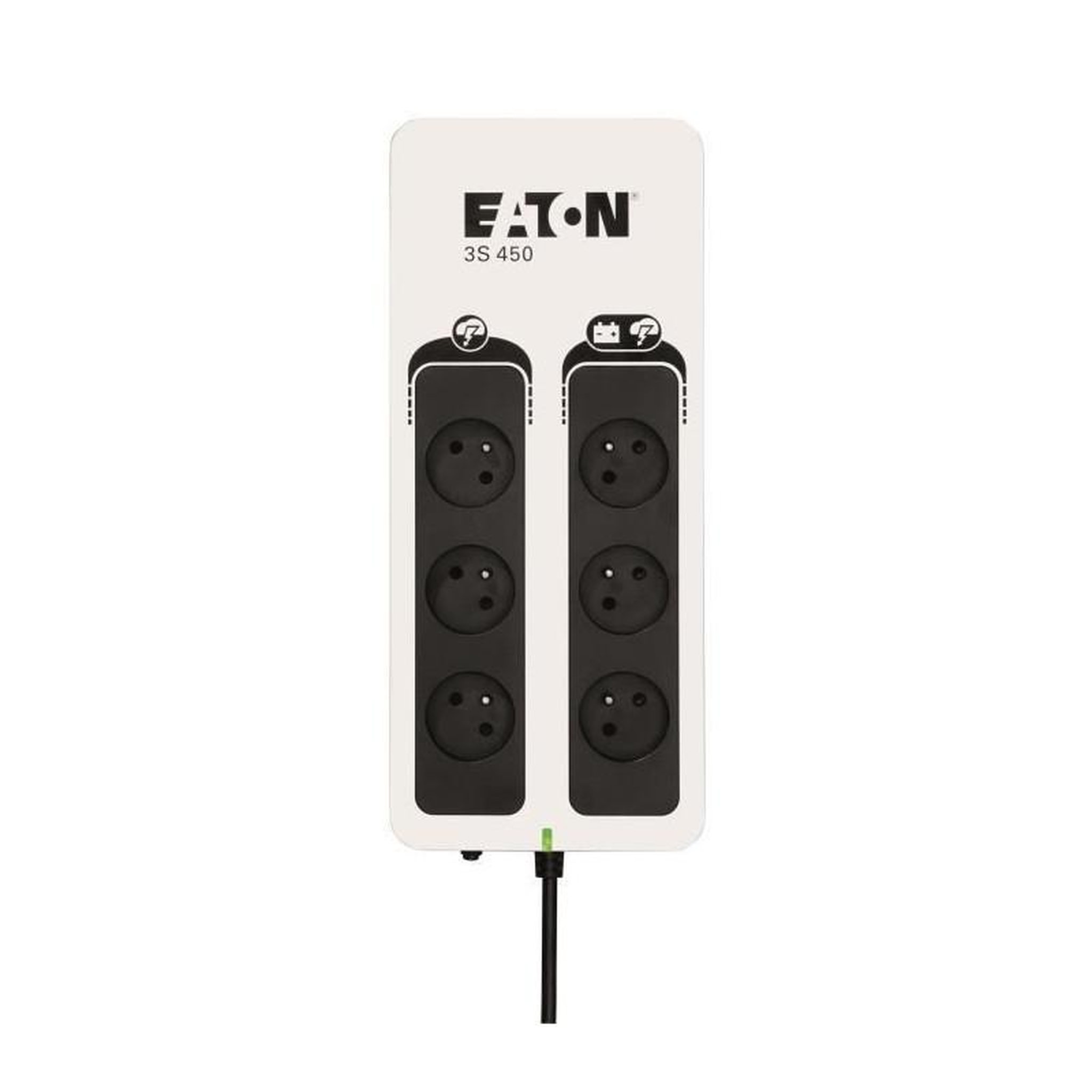 Eaton Eaton Onduleur 3S 450 FR - Off-line UPS - 3S450F - 450VA 6 prises francaises Noir/Blanc
