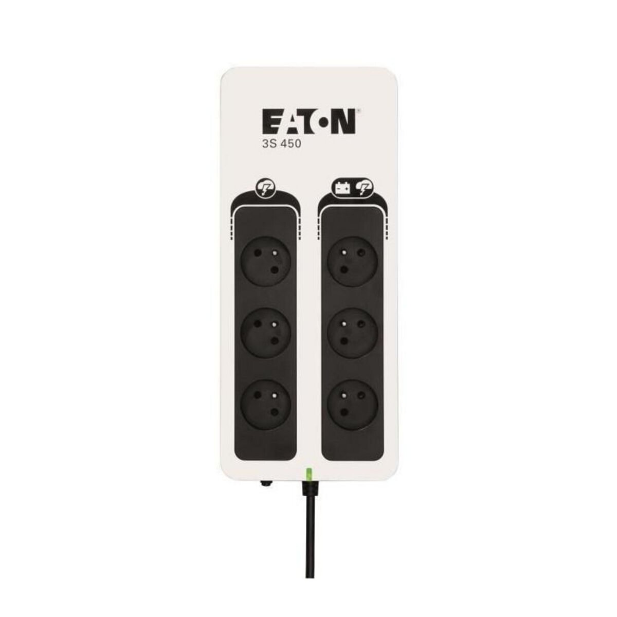 Eaton Eaton Onduleur 3S 450 FR - Off-line UPS - 3S450F - 450VA 6 prises francaises Noir/Blanc
