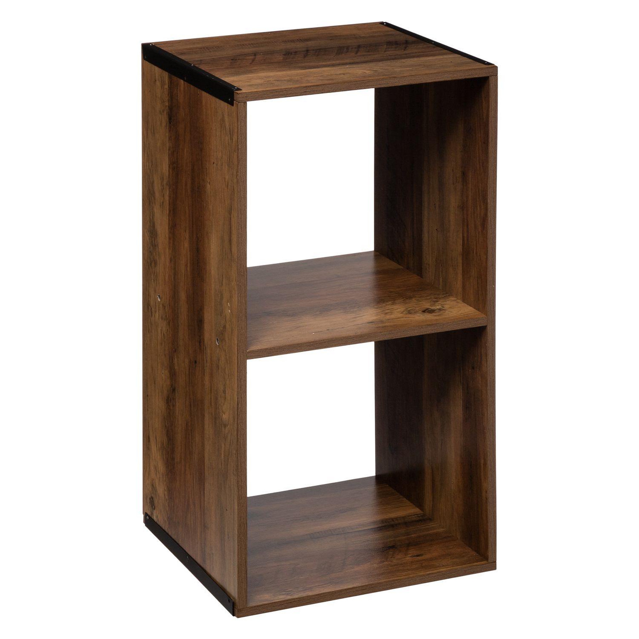 ATMOSPHERA Etagère 2 Cases Mix - P. 34,5 cm x H. 67,5 cm - Marron