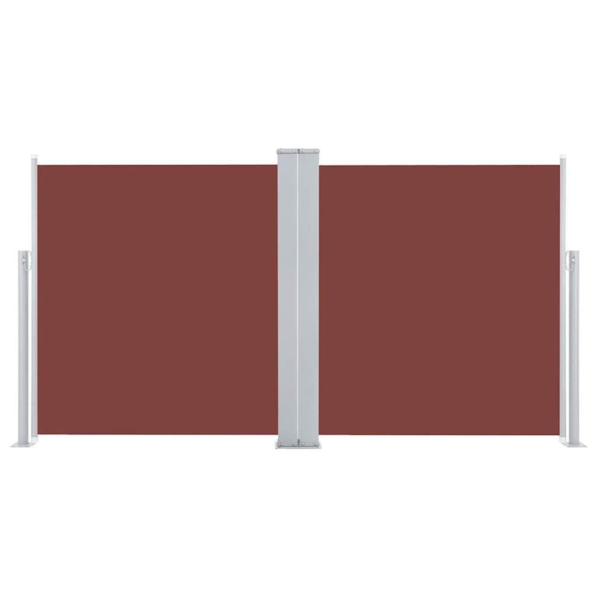 VIDAXL Auvent lateral retractable Marron 100 x 600 cm