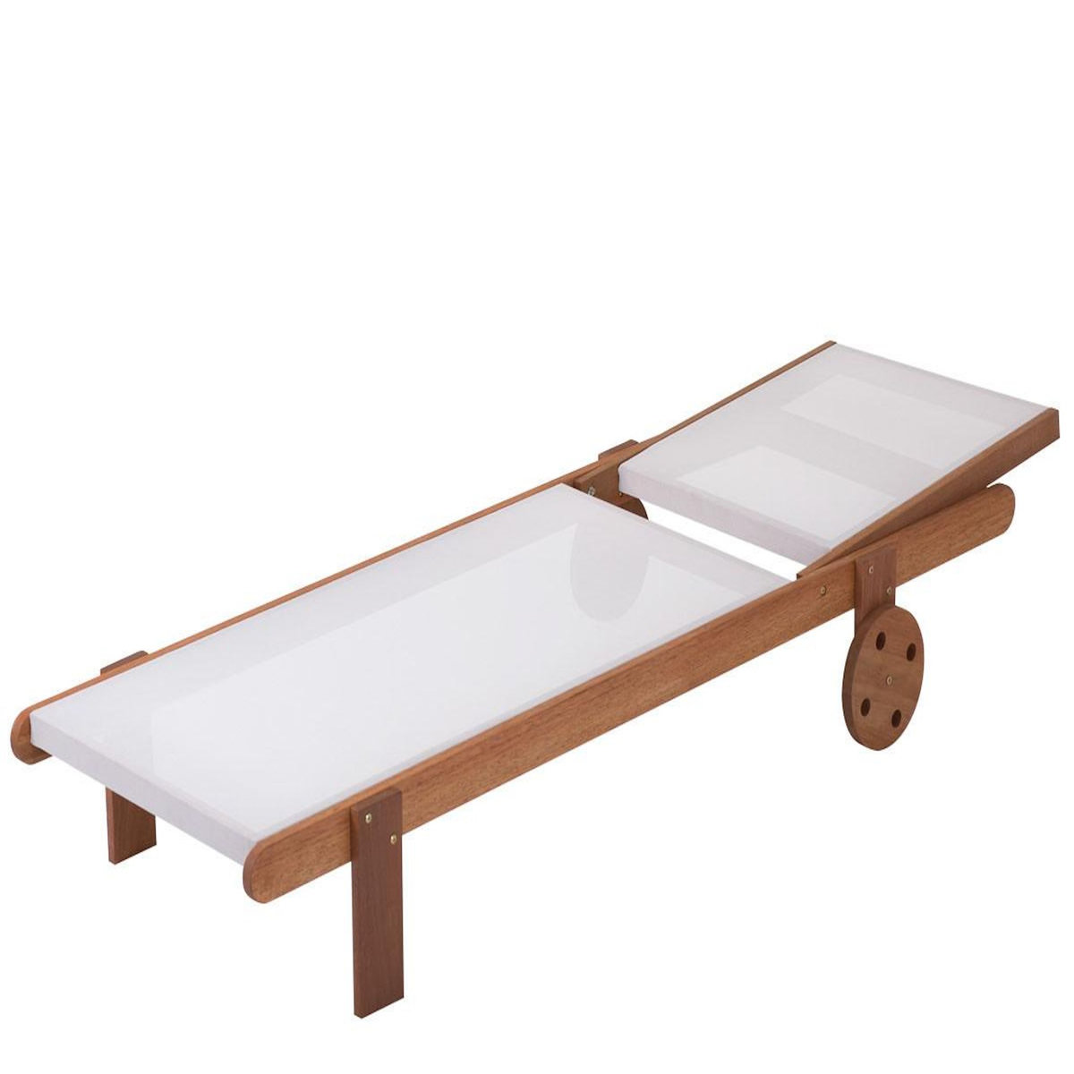 Habitat et Jardin Lot de 2 bains de soleil en bois exotique  Saïgon  - Maple - Ecru